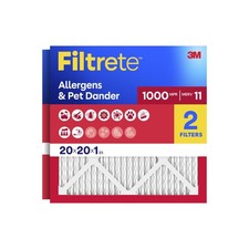 2Pack Filtrete 20x20x1 AC Furnace Air Filter MERV 11 MPR1000 Allergen Defense