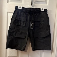 American Stitch Black Nylon Cargo Shorts Men s Drawstring Pockets M