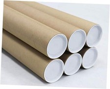 3 inch x 36 inch, Mailing Tubes with Caps 6 Pack  