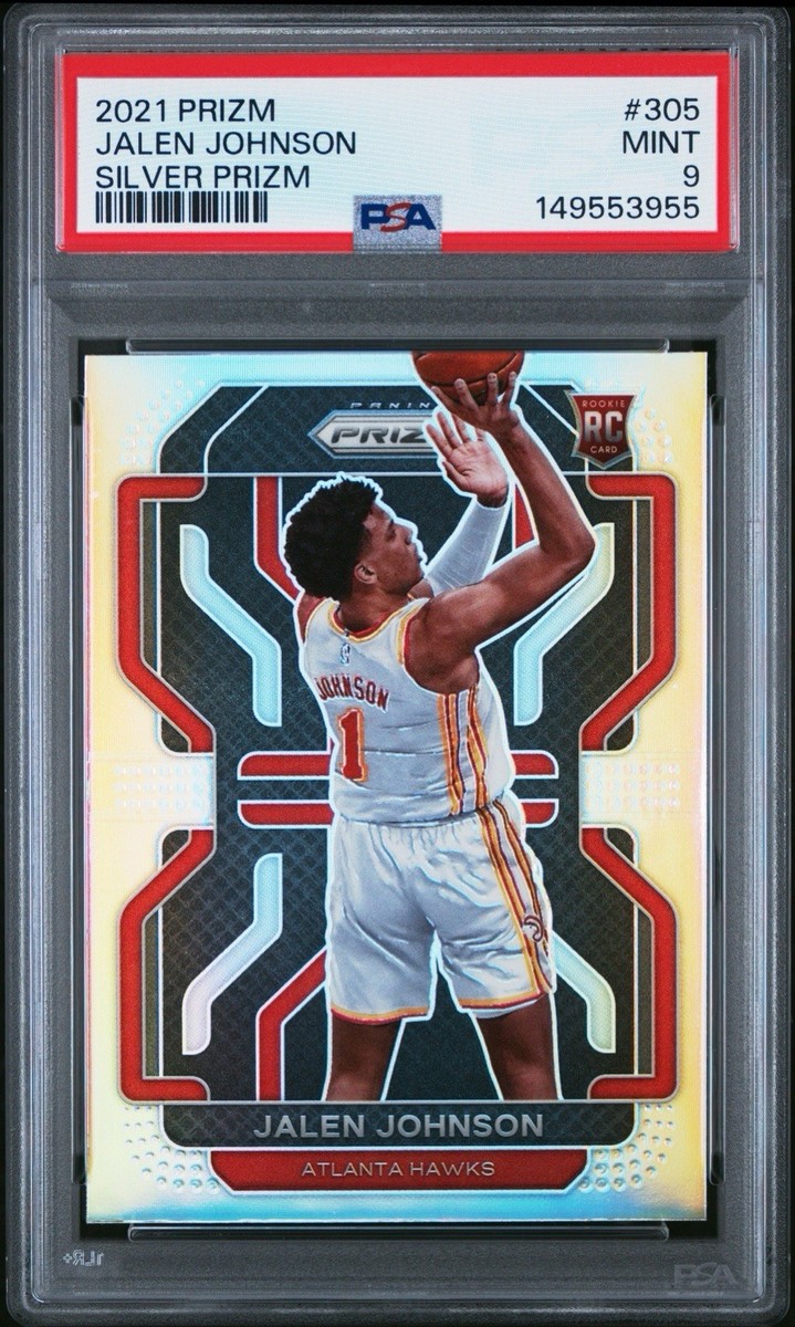 【PSA10 】ジェイレン・ジョンソン　RC PRIZM 直筆サイン　ルーキー PSA 2021 PANINI SILVER PRIZM RC #305 JALEN JOHNSON ROOKIE HAWKS