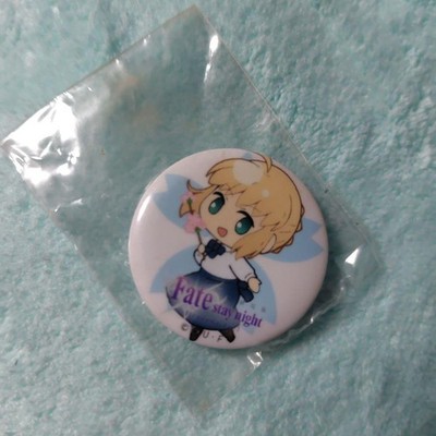 Saber Fate/stay night Cafe Dosenabzeichen gebraucht mit Rost auf der Rückseite