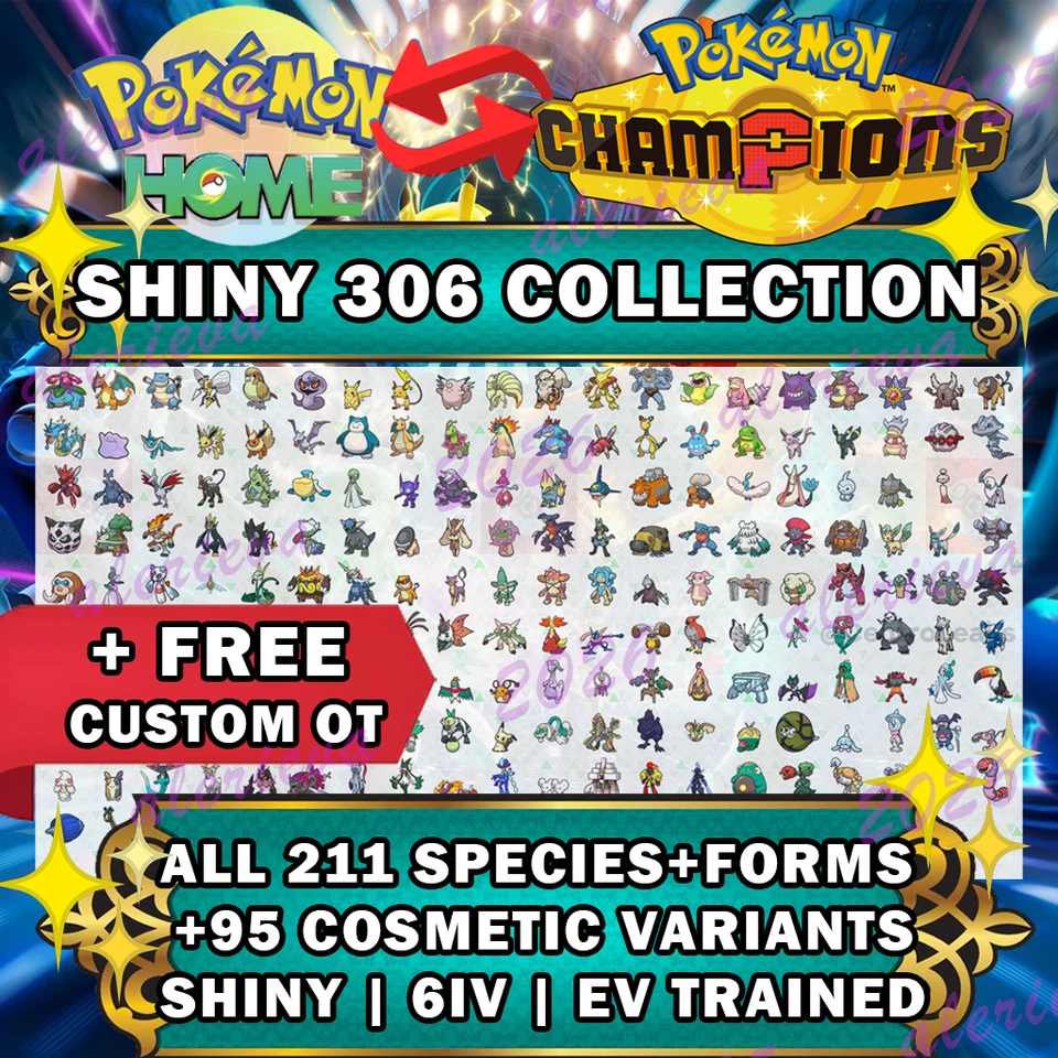 POKEMON CHAMPIONS COMPLETE DEX HOME SHINY EV TRAIN COLLECTION VALUE BUNDLE - Image 1 of 1