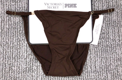 Victoria's Secret NWT XL Brown Adjustable String Bikini Panty Love Cloud