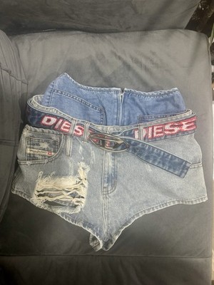 Diesel, Jeansshorts, doppellagig, Größe S