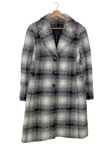 JONES Abrigo de entretiempo Mujeres Abrigo Talla EU 40 negro-blanco - Imagen 1 de 5