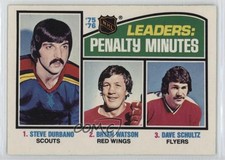 1976 O-Pee-Chee League Leaders Steve Durbano Dave Schultz Bryan Watson #4 1e5k