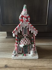 Gingerbread House Peppermint Light Up Battery Operated Candy Snowman Santa