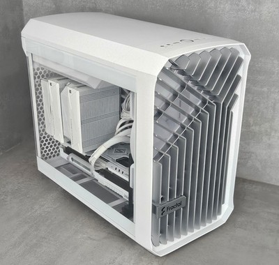 mini ITX Gaming PC weiß - AMD Ryzen 9 9900X, 1TB SSD, 32GB DDR5, Arc B580, Win11