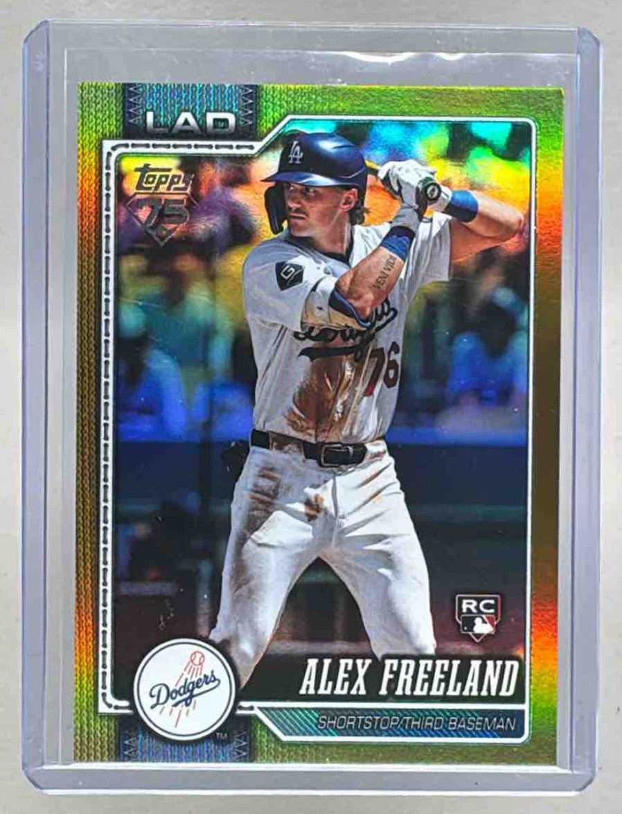 Alex Freeland 2026 Topps #74 Gold Rainbow Foil Rookie RC /50
