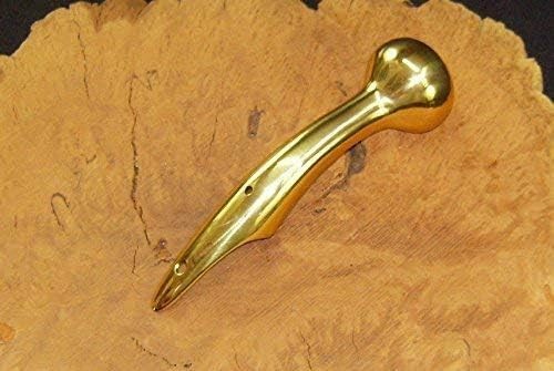 Antique Hames Solid Brass Walking Stick Only Hand… - image 5