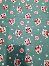 5 YARDS 24" DISNEY MICKEY MOUSE CHRISTMAS HOLIDAY COTTON FABRIC SEWING QUILT
