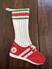 VTG Hallmark Running Shoe Tube Sock Sneaker Stocking 1984 Christmas 18" Fun