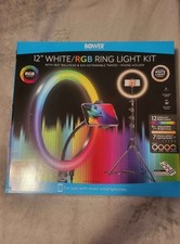 BOWER 12  White/RGB Ring Light Kit 360 Ballhead 62" Extendable Tripod Nee In Box