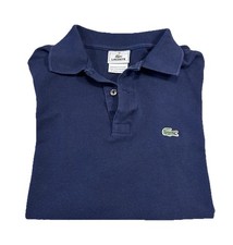 Lacoste Men s 16 Blue Solid Short Sleeve Polo...