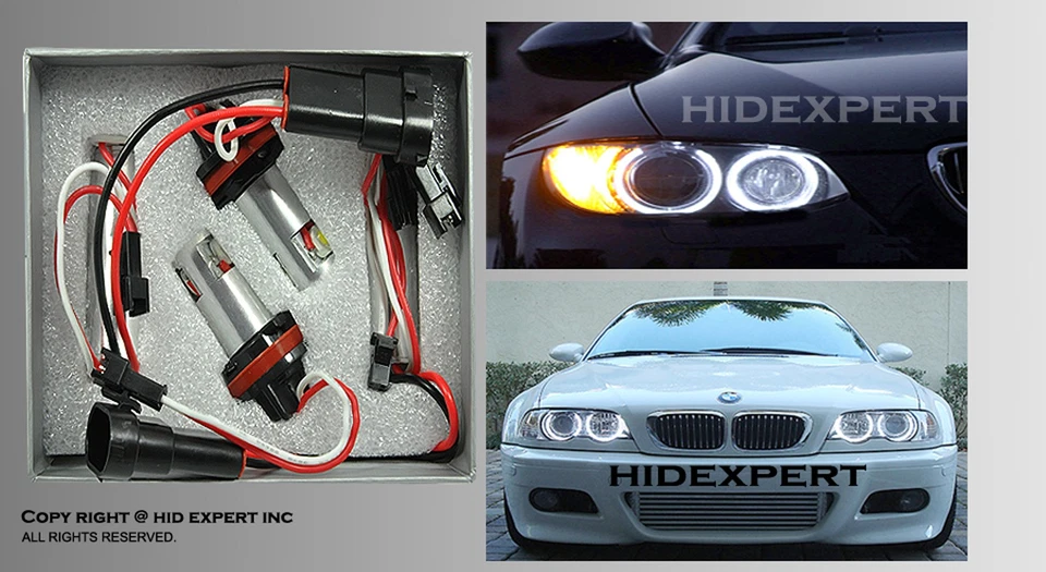 Fit BMW Canbus Angel Eye E70 E90 E92 H8 HALO RING 6W LED White Light Bulb W23 - Image 4 of 4