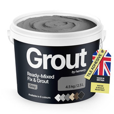 Premium Ready Mixed Grout & Fix Adhesive Grey Anti Mould