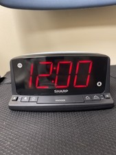 Sharp LED Digital Alarm Clock   Simple Operation - Easy to Black - Red Led