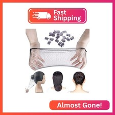 BEAUEXE Black Hairnets 30 PCS, 22" Invisible Hair Nets Elastic Edge Mesh for Wom