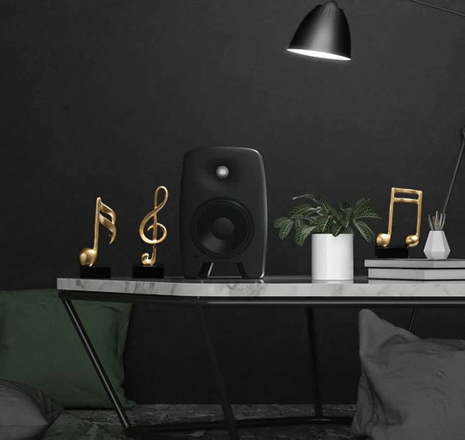 Juego de 3 estatuillas de mesa de decoración de notas musicales de resina - decoración del hogar para L... Foto 4 de 4