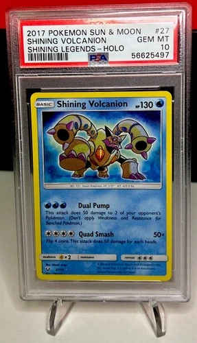 2017 Pokémon S&M Shining Legends #27 Shining Volcanion Holo PSA 10 Gem Mint