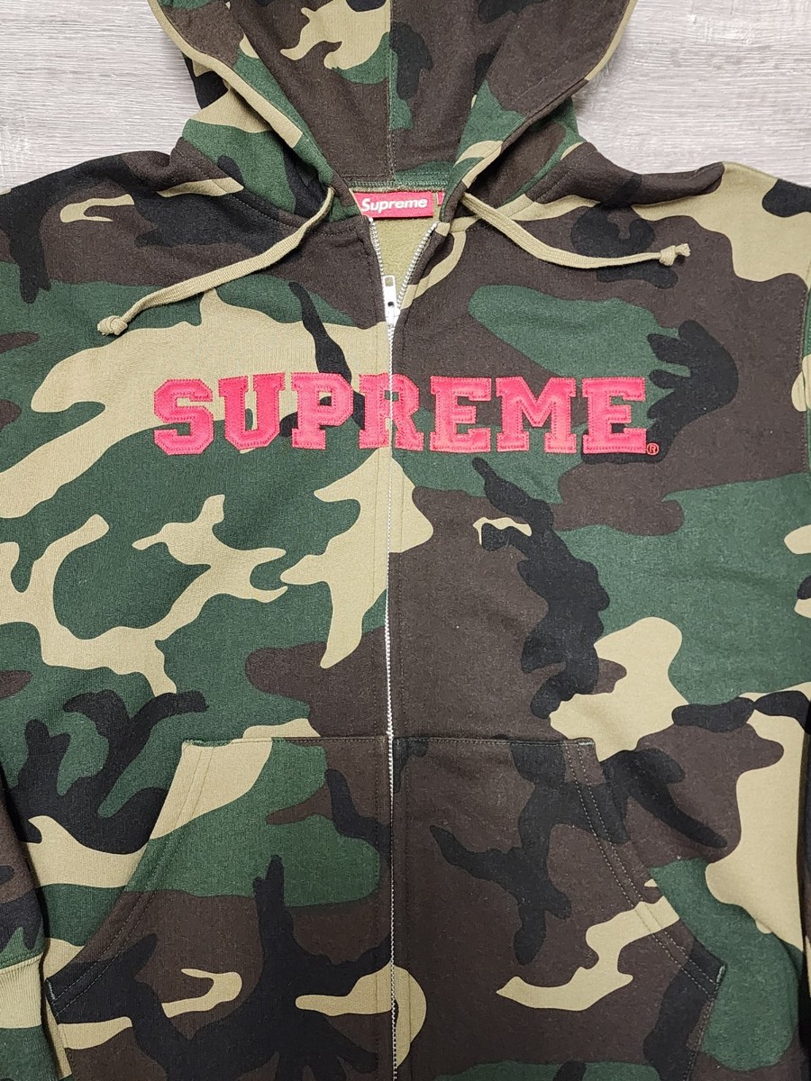 LAST PRICE! SUPREME COLLEGIATE APPLIQUE ZIP UP HOODIE SZ LG SS25