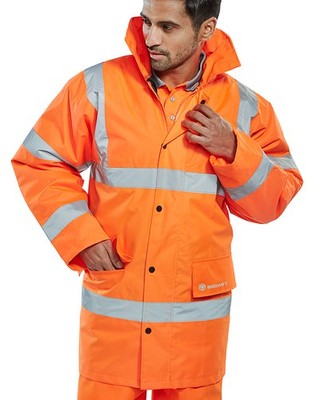Beeswift Constructor Hi-Vis Jacke Orange Größe 3XL