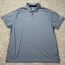 Nike Dri-FIT Tour Jacquard Photo Golf Polo Dark Gray Men's Size 3XL FD5744-010
