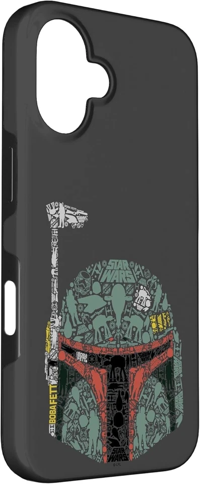 Funda Carcasa iPhone 17 16 ProMax Antigolpes Star Wars Boba Fett Icono Relleno Estuche Foto 2 de 4