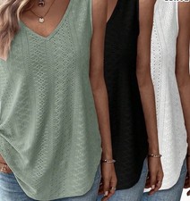 Three Ladies Sleeveless Tops Never Worn Size 20/22 Lovely Tops ❤️