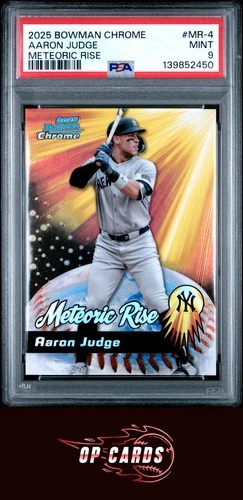 Aaron Judge 2025 Bowman Chrome Meteoric Rise #MR-4 PSA 9