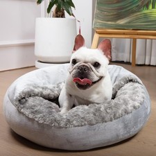Small Dog Bed with Blanket Removable Cover Cave Washable Cat Pet Bed for Crat...