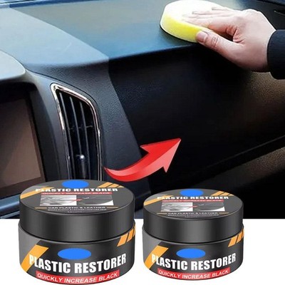 CarPlastic Restorer Wax Back to Black Gloss Trim PU Leather & Tire Polish