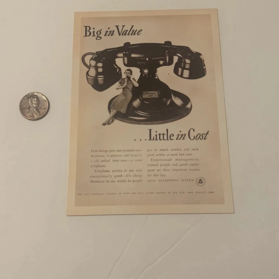 Vintage Reproduction 5.5” X 3.75” Bell Telephone Advertising Postcard Print - Image 2 of 4