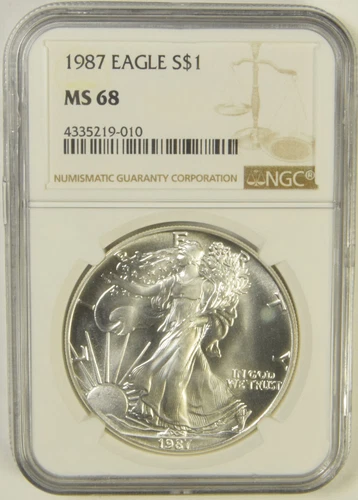 1987 Silver Eagle NGC MS-68 #19-010
