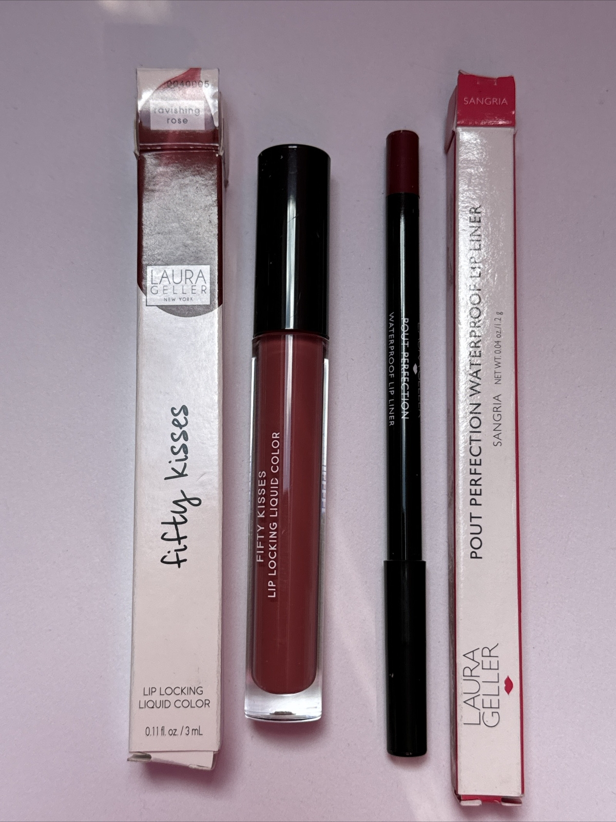 Laura Geller Fifty Kisses Lip Liquid Color Ravishing Rose & Sangria Lip Liner