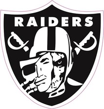 Raider Half Mask Full Size Football Helmet Decals