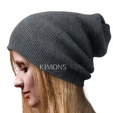 Cuff Plain Baggy Beanie Hat Military Ski Army Cap Camo Slouchy Women Solid CF