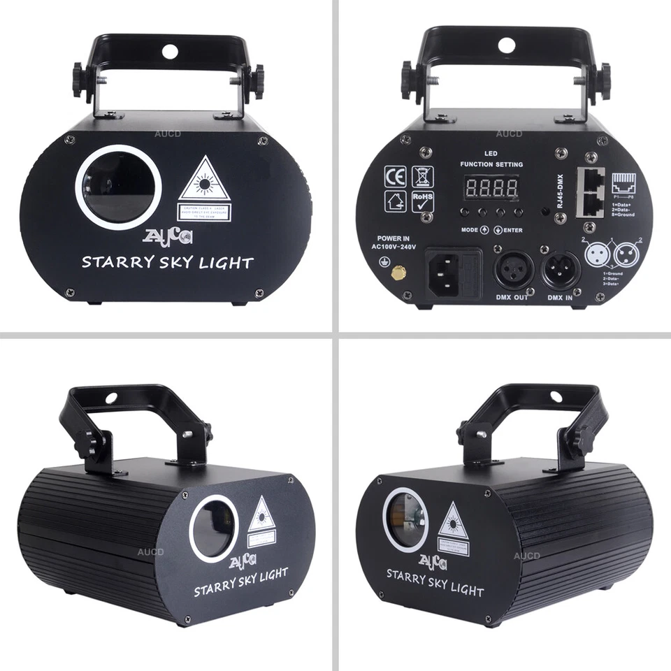 6W White Laser Starry Star Sky Projector Lights DMX DJ Party Show Decor Lighting - Image 3 of 4