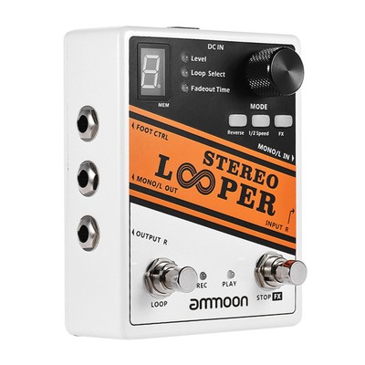  Stereo-LOOPER Loop Record Gitarren Effektpedal 10 unabhängige G7B0
