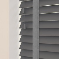 WOODEN PREMIUM VENETIAN BLINDS WITH TAPES 50MM SLATS WHITE GREY 