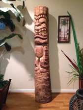 Tiki Statue Ku Konaloa Kane Lono Maori Marquesa Moai Kahuna Hawaii God Totem