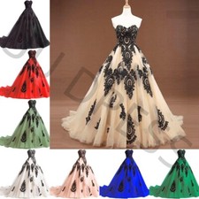 Gothic Wedding Dresses Lace Appliques Off Shoulder Sweep Train ALine Bridal Gown