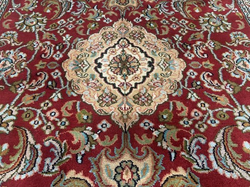 Persian Kashmir “Gombund” Oriental Hand Knotted Silk Rug Carpet,Floor Room Decor - Picture 4 of 11