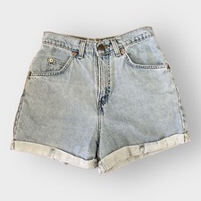 Vintage 1995 Levi 37954 Cuffed Shorts Light Wash Orange Tab Regular Fit Size 7