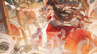 Anime girls touhou hakurei reimu maccha Play Gaming Mat Desk
