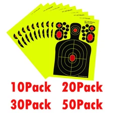 20-60Packs Shooting Targets Reactive Splatter Range Paper Target Gun Shoot Rifle