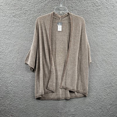Fair Lady Womens Cardigan Sweater 18 Tan Grandma Granny 3/4 Sleeve Long Top