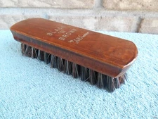 VINTAGE ALL AMERICAN BLACK 'N' BROWN 6-1/2" SHOE BRUSH