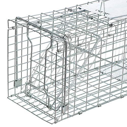 ANT MARCH Live Animal Cage Trap 24"x8.5"x7.5'' Steel Humane Release
