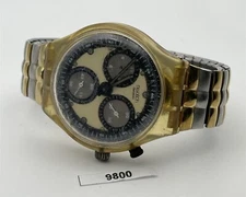 PROJECT TO FIX SWATCH TRIPLE REGISTER DIAL QUARTZ MENS CHRONOGRAPH WATCH 9800